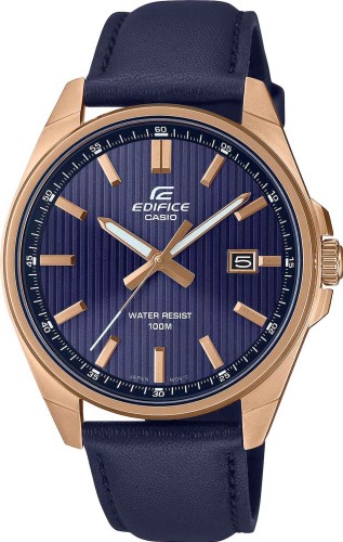 Zegarek męski CASIO EDIFICE EFV-150CL-2AVUEF z niebieską tarczą i skórzanym paskiem.jpg