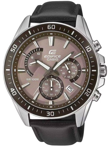 Zegarek męski CASIO EDIFICE EFR-552L-5AVUEF z kawową tarczą i czarnym paskiem.jpg