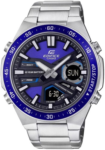 Zegarek męski CASIO EDIFICE EFV-C110D-2AVEF z granatową tarczą i stalową bransoletą.jpg