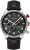 Zegarek męski Atlantic Grand Prix Chrono 55463.41.65 z czarną tarczą i skórzanym paskiem