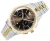 Emporio Armani Dario AR80084SET z brązową tarczą i srebrno-złotą bransoletą