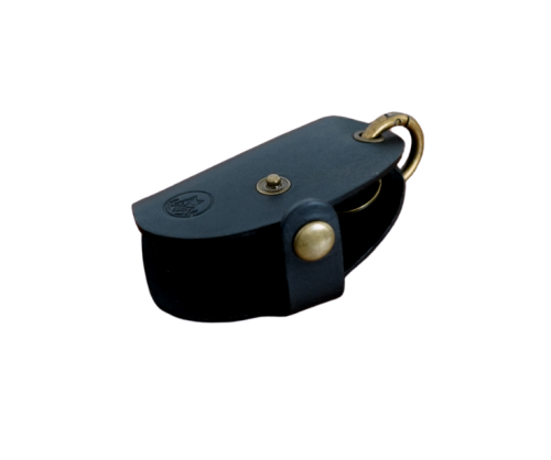 Czarne etui na klucze Rockleather zamykane na zatrzask